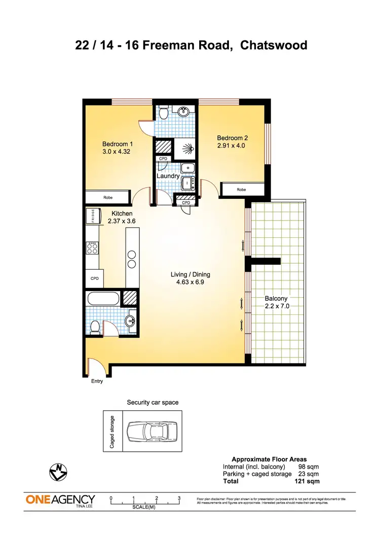 Floorplan of Homely apartment listing, 22/14 - 16 Freeman Road, Chatswood NSW 2067