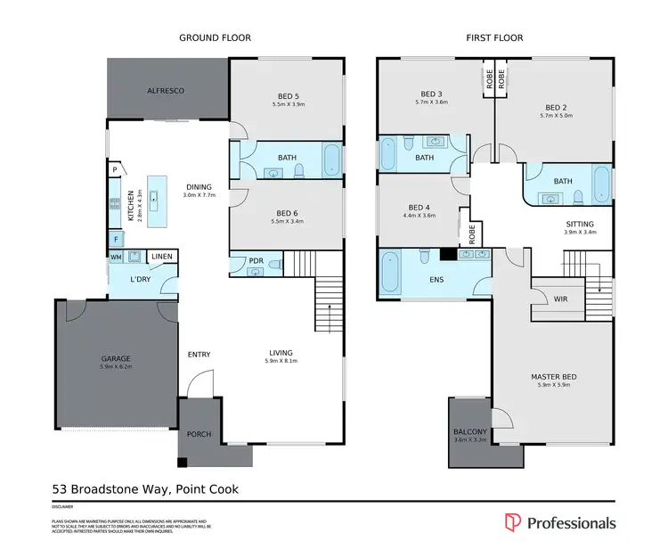 Floorplan of Homely house listing, 53 Broadstone Way, Point Cook VIC 3030