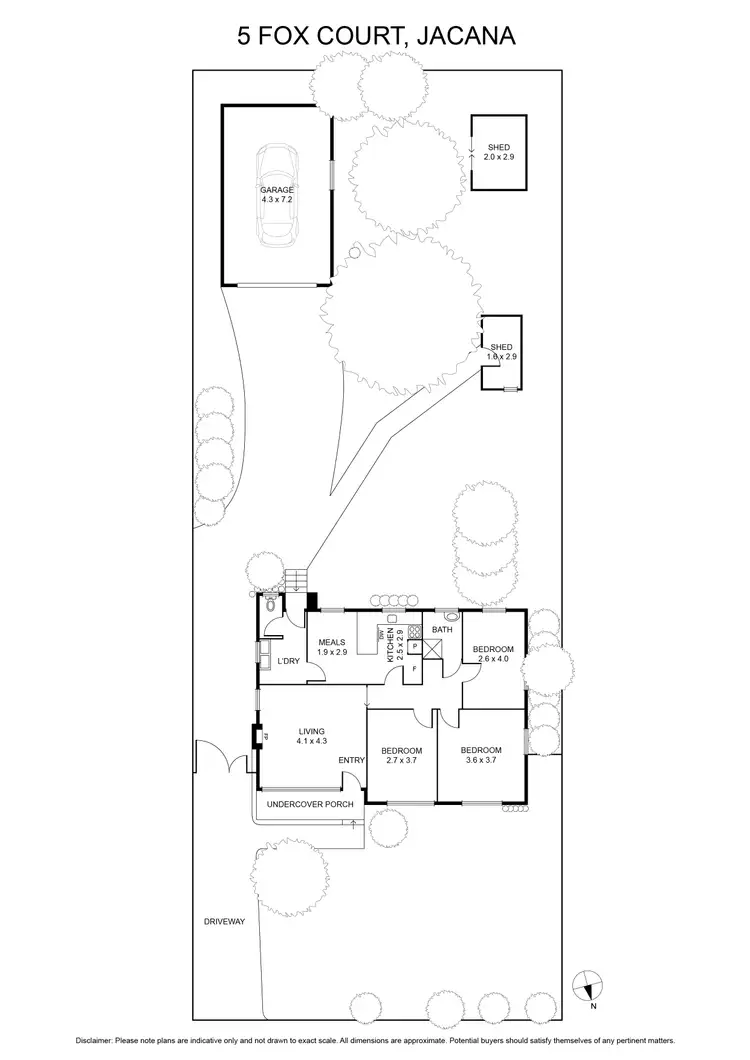 Floorplan of Homely house listing, 5 Fox Court, Jacana VIC 3047