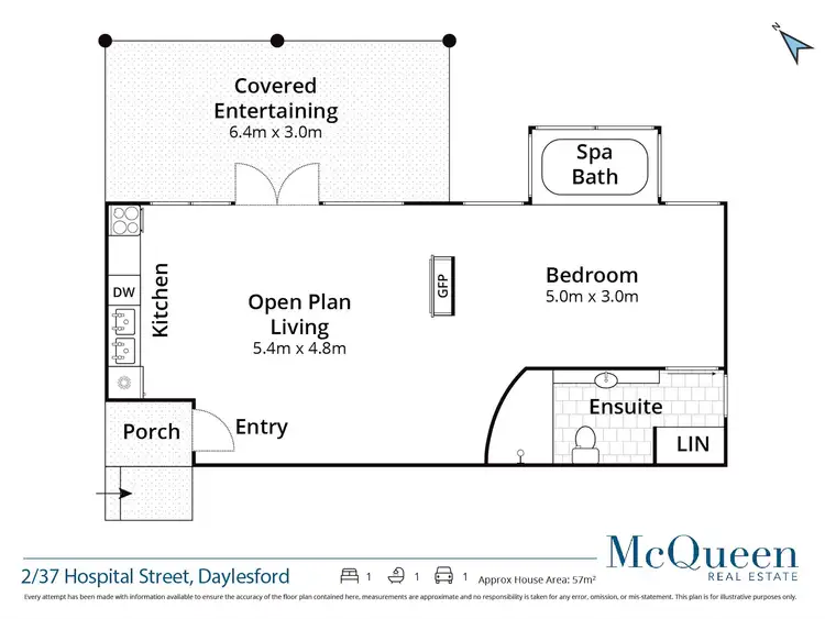 Floorplan of Homely house listing, 2/37 Hospital Street, Daylesford VIC 3460