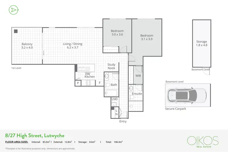 Floorplan of Homely unit listing, 8/27 High Street, Lutwyche QLD 4030