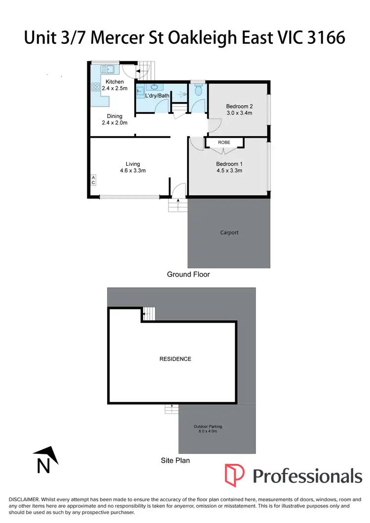 Floorplan of Homely unit listing, 3/7 Mercer Street, Oakleigh East VIC 3166