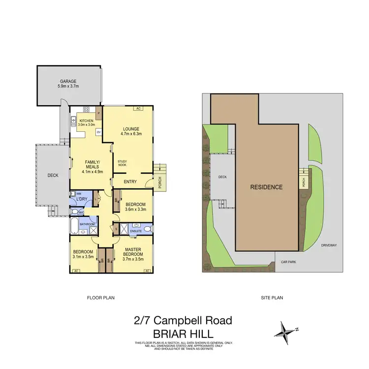 Floorplan of Homely unit listing, 2/7 Campbell Road, Briar Hill VIC 3088