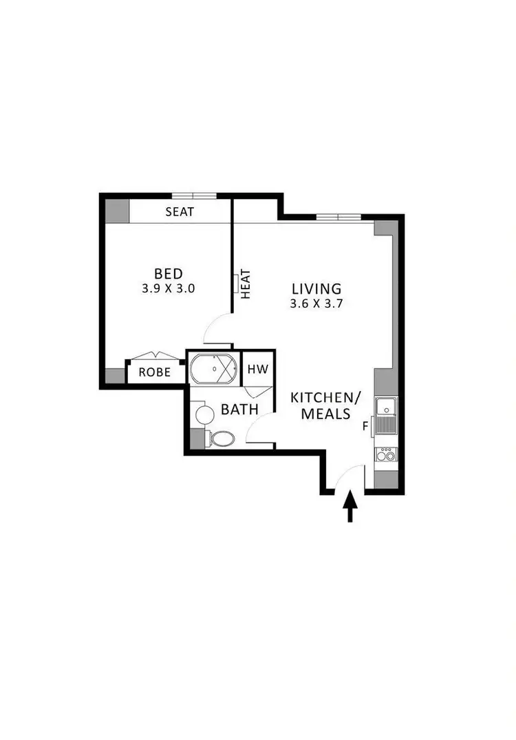 Floorplan of Homely apartment listing, 403/238 Flinders Street, Melbourne VIC 3000