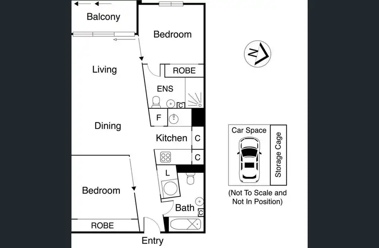 Floorplan of Homely apartment listing, 307/539 St Kilda Road, Melbourne VIC 3004
