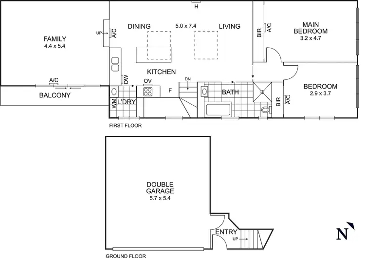 Floorplan of Homely townhouse listing, 15 Alameda Street, Parkdale VIC 3195