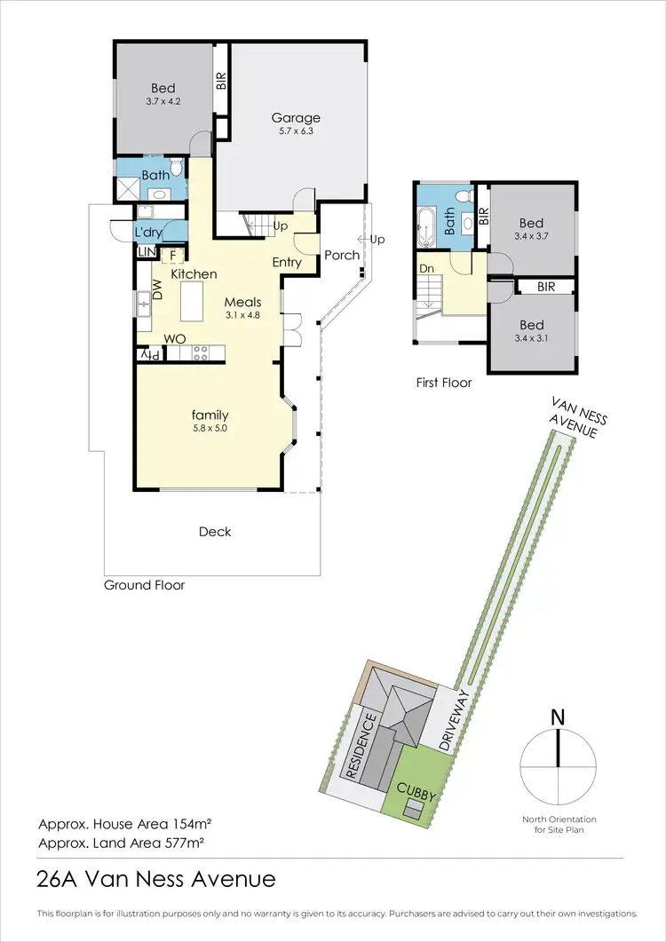 Floorplan of Homely house listing, 26A Van Ness Avenue, Mornington VIC 3931