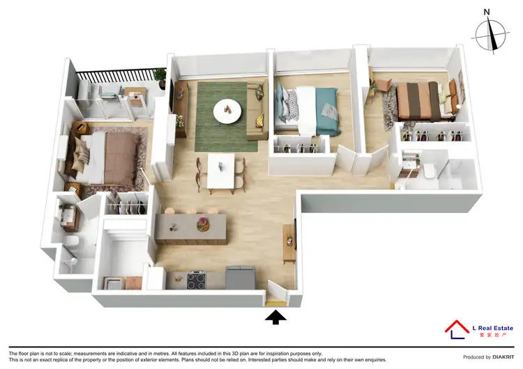 Floorplan of Homely apartment listing, 2806N/889 Collins Street, Docklands VIC 3008