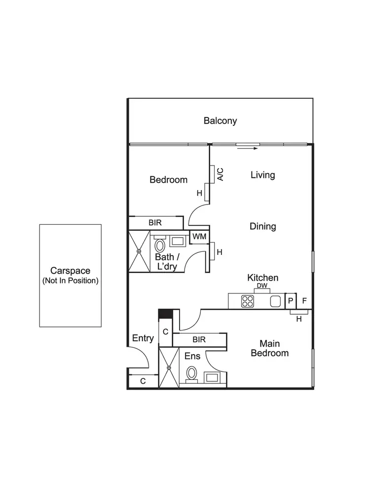 Floorplan of Homely apartment listing, 306A/33 Inkerman Street, St Kilda VIC 3182
