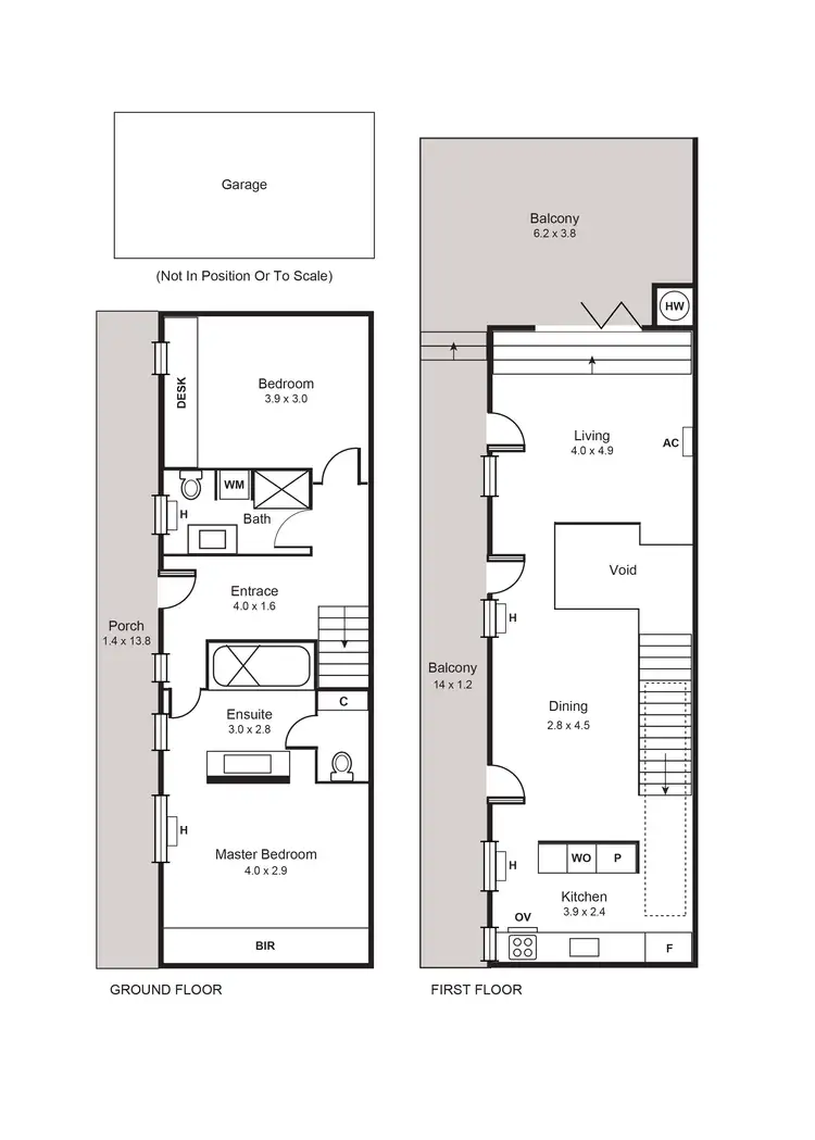 Floorplan of Homely townhouse listing, 5/95 Fitzroy Street, St Kilda VIC 3182