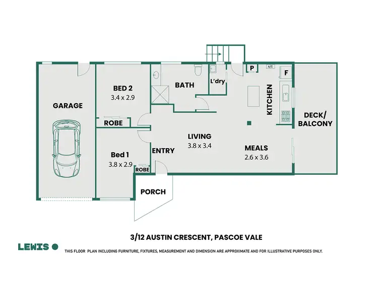 Floorplan of Homely unit listing, 3/12 Austin Crescent, Pascoe Vale VIC 3044