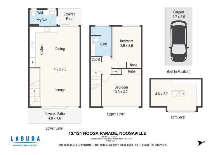 Floorplan of Homely unit listing, 12/124 Noosa Parade, Noosaville QLD 4566