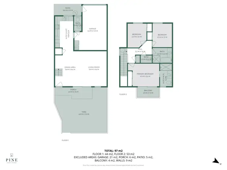 Floorplan of Homely townhouse listing, 1/16 Swan Street, Beerwah QLD 4519