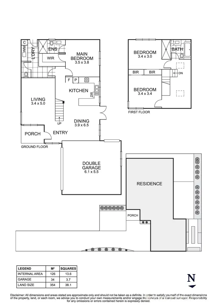 Floorplan of Homely townhouse listing, 2/17 Clarke Street, Templestowe VIC 3106