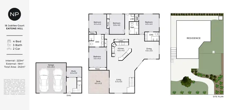 Floorplan of Homely house listing, 18 Jubilee Court, Eatons Hill QLD 4037