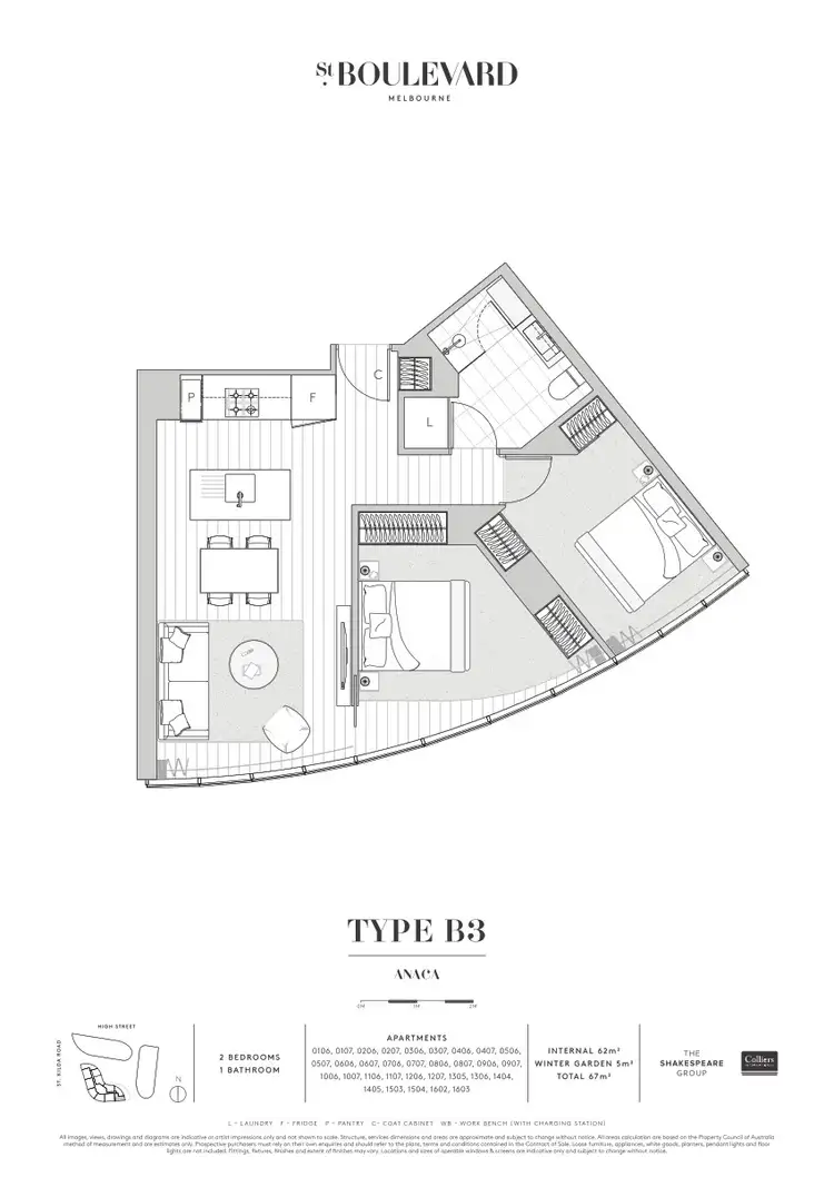 Floorplan of Homely apartment listing, 706/605 St Kilda Road, Melbourne VIC 3004
