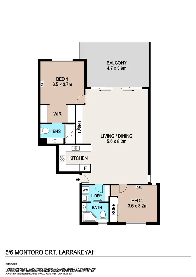 Floorplan of Homely unit listing, 5/6 Montoro Court, Larrakeyah NT 820