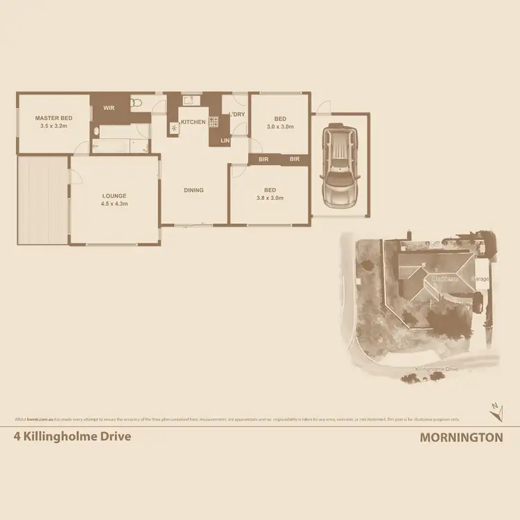 Floorplan of Homely house listing, 4 Killingholme Drive, Mornington VIC 3931