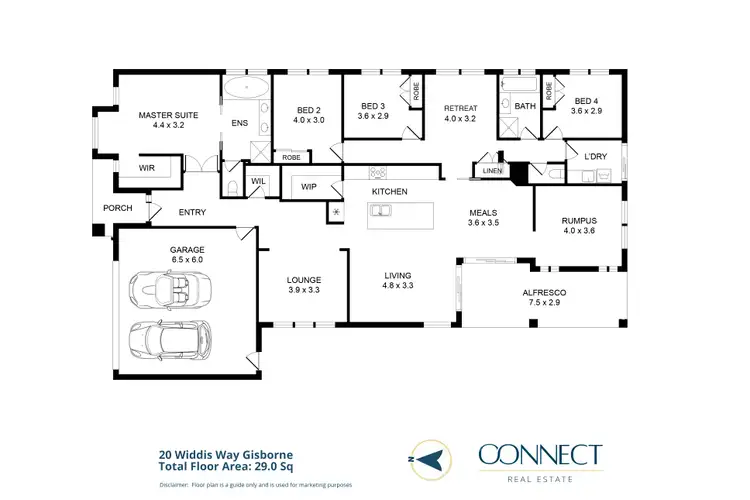 Floorplan of Homely house listing, 20 Widdis Way, Gisborne VIC 3437
