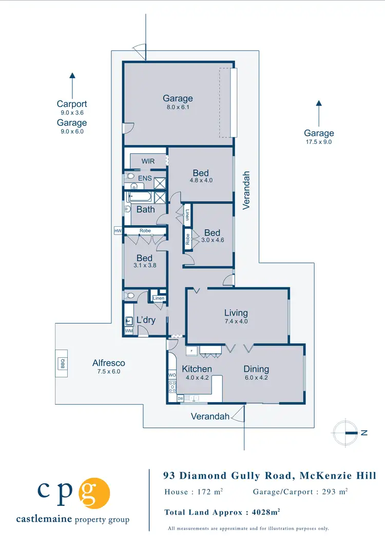 Floorplan of Homely house listing, 93 Diamond Gully Road, Mckenzie Hill VIC 3451