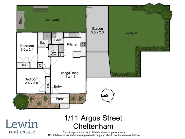 Floorplan of Homely unit listing, 1/11 Argus Street, Cheltenham VIC 3192