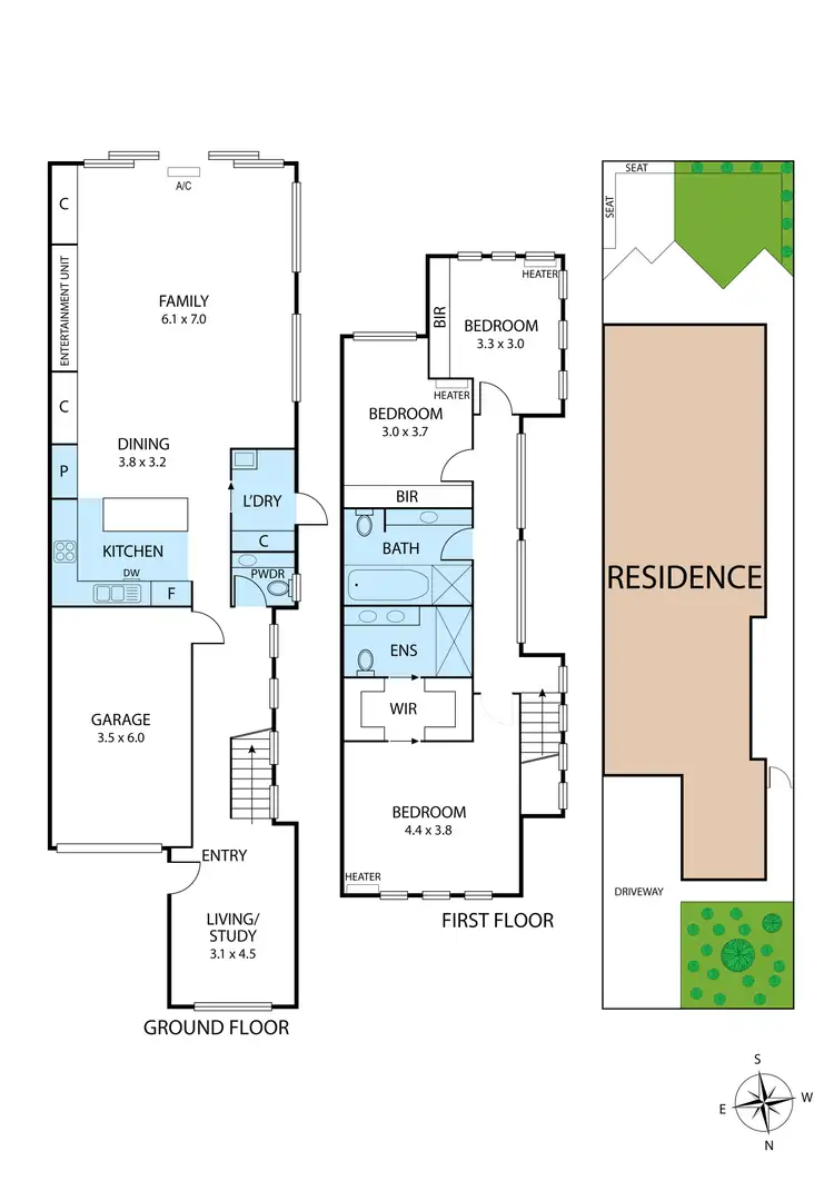 Floorplan of Homely house listing, 13A Elphin Street, Newport VIC 3015