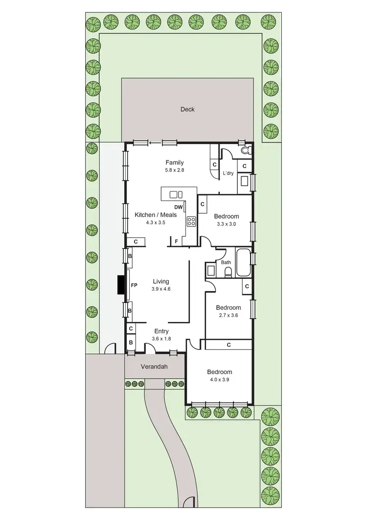 Floorplan of Homely house listing, 24 Buckley Street, Carnegie VIC 3163
