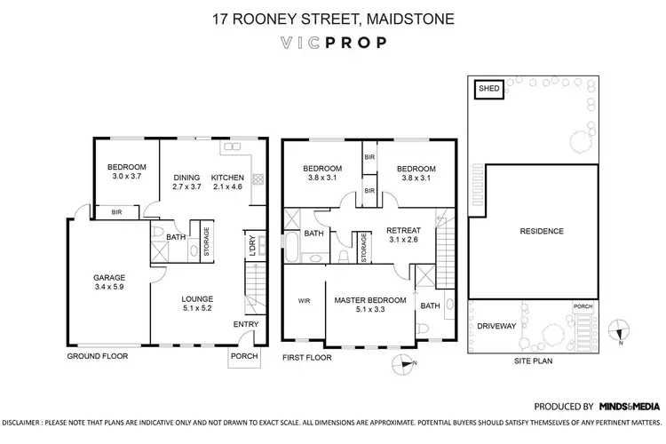Floorplan of Homely house listing, 17 Rooney Street, Maidstone VIC 3012