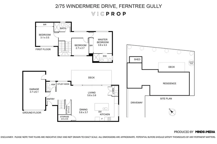 Floorplan of Homely townhouse listing, 2/75 Windermere Drive, Ferntree Gully VIC 3156