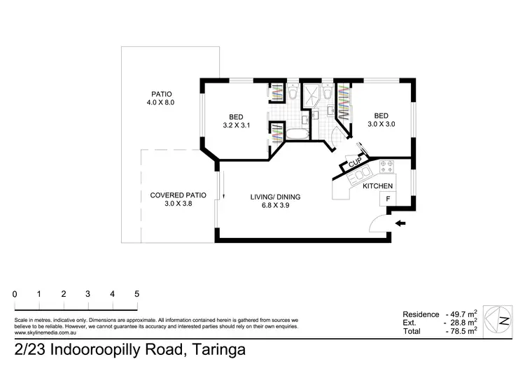 Floorplan of Homely unit listing, 2/23 Indooroopilly Road, Taringa QLD 4068
