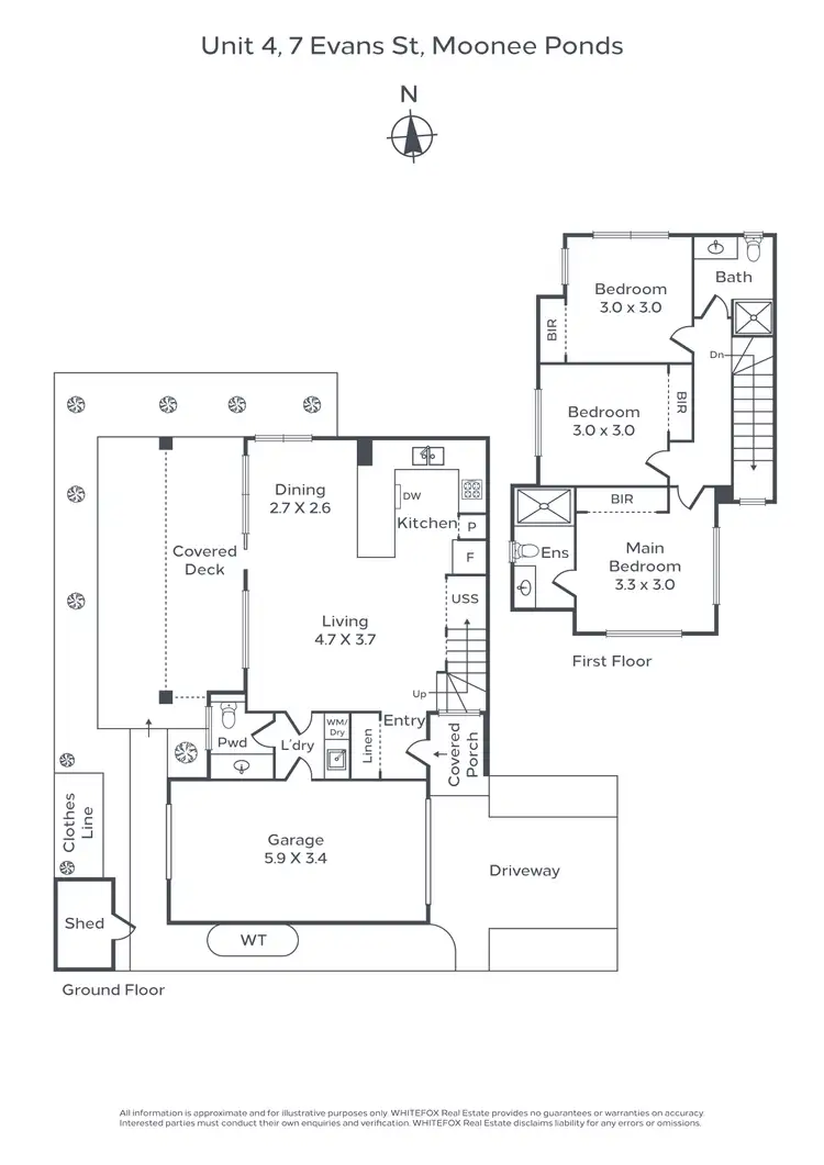 Floorplan of Homely townhouse listing, 4/7 Evans Street, Moonee Ponds VIC 3039