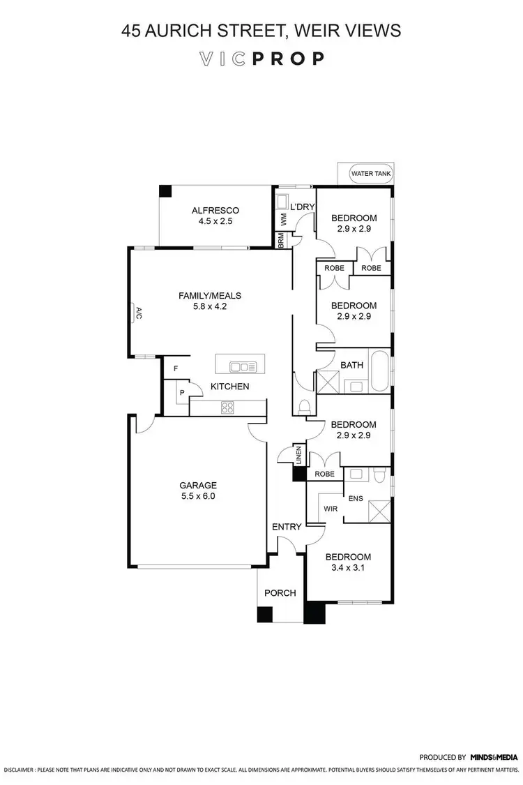 Floorplan of Homely house listing, 45 Aurich Street, Weir Views VIC 3338