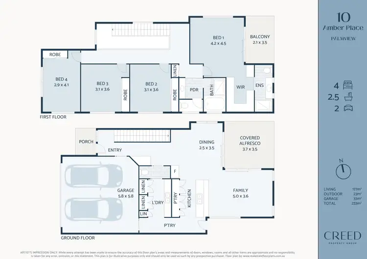 Floorplan of Homely house listing, 10 Amber Place, Palmview QLD 4553
