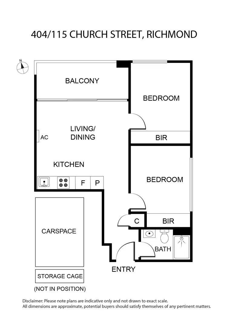 Floorplan of Homely apartment listing, 404/115 Church Street, Richmond VIC 3121