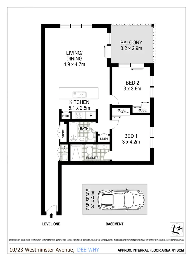 Floorplan of Homely apartment listing, 10/23 Westminster Avenue, Dee Why NSW 2099