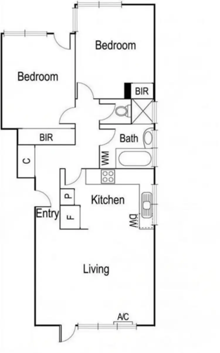 Floorplan of Homely apartment listing, 2/222 Barkly Street, St Kilda VIC 3182