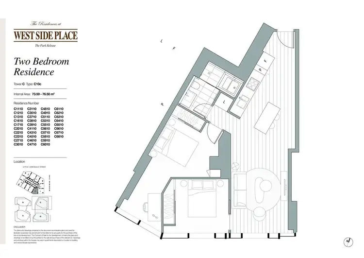 Floorplan of Homely apartment listing, 6610c/633 Little Lonsdale Street, Melbourne VIC 3000