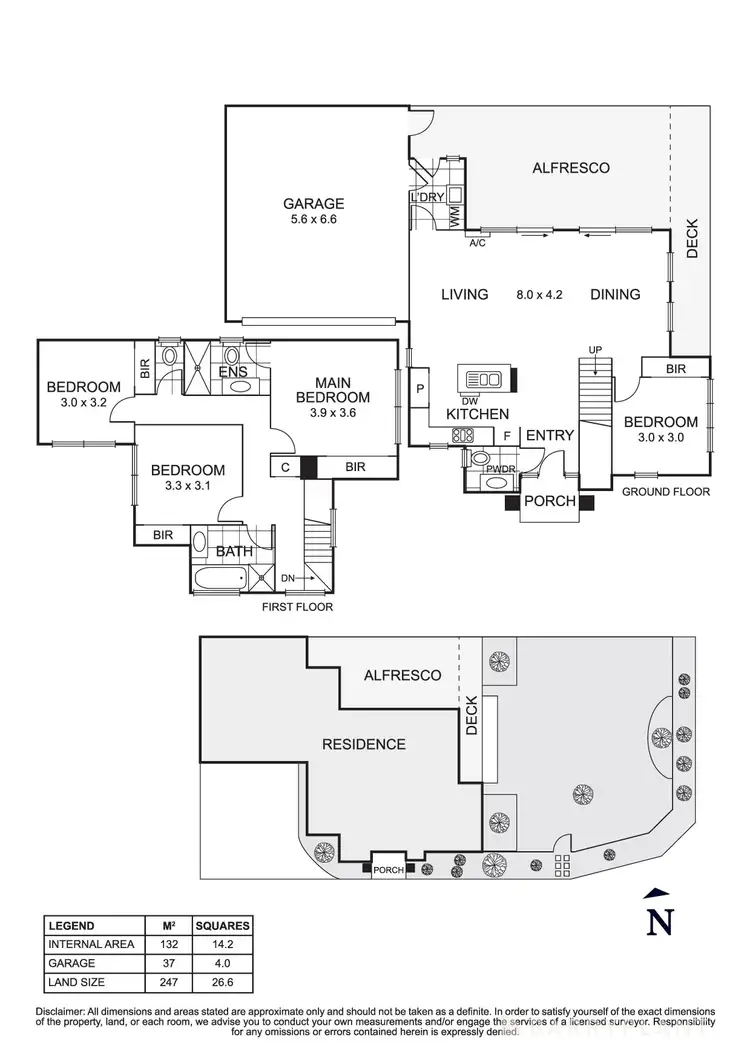 Floorplan of Homely townhouse listing, 1/357 High Street, Templestowe Lower VIC 3107