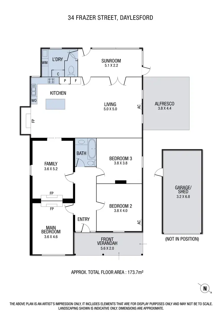 Floorplan of Homely house listing, 34 Frazer Street, Daylesford VIC 3460