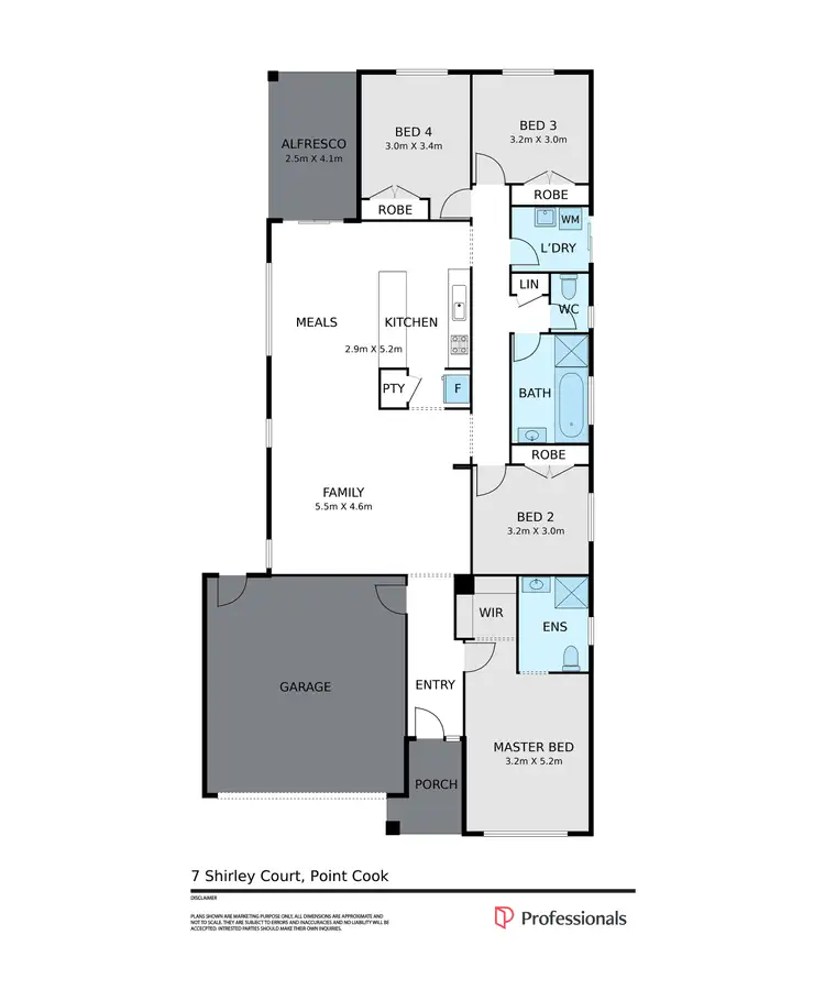 Floorplan of Homely house listing, 7 Shirley Court, Point Cook VIC 3030