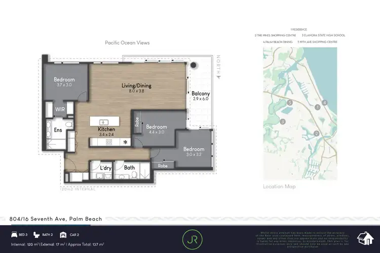 Floorplan of Homely unit listing, 804/16-18 Seventh Avenue, Palm Beach QLD 4221