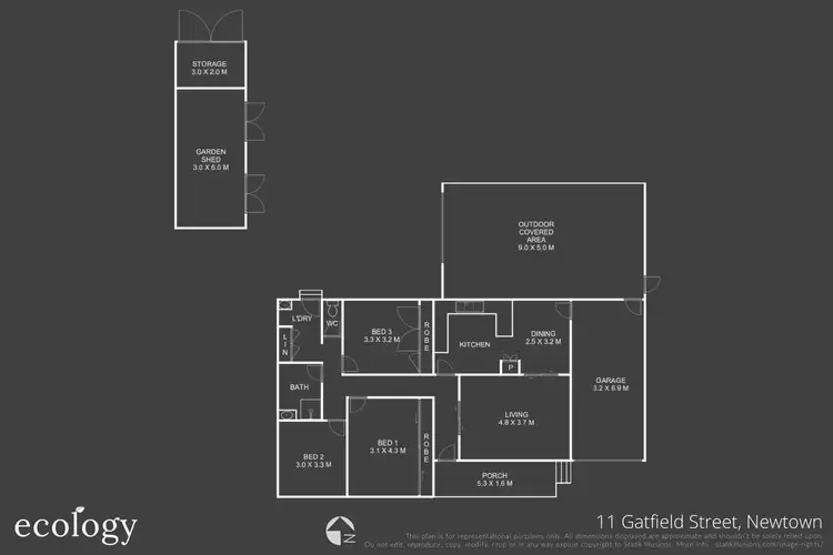 Floorplan of Homely house listing, 11 Gatfield Street, Newtown QLD 4350