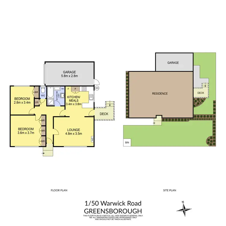 Floorplan of Homely unit listing, 1/50 Warwick Road, Greensborough VIC 3088