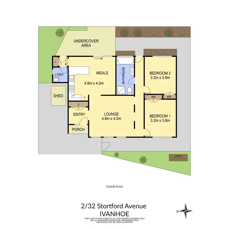 Floorplan of Homely unit listing, 2/32 Stortford Avenue, Ivanhoe VIC 3079