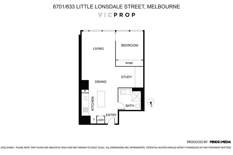 Floorplan of Homely apartment listing, 6701/633 Little Lonsdale Street, Melbourne VIC 3000