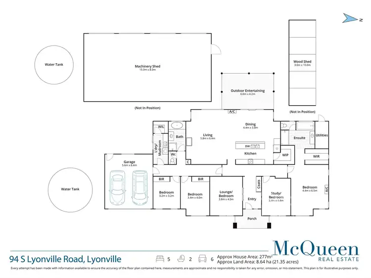 Floorplan of Homely house listing, 94 South Lyonville Road, Lyonville VIC 3461