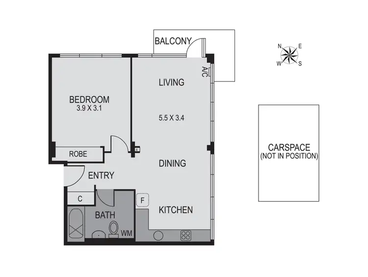 Floorplan of Homely apartment listing, 3C/21 The Esplanade, St Kilda VIC 3182