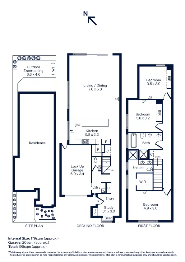 Floorplan of Homely townhouse listing, 14 Little Osborne Street, Williamstown VIC 3016