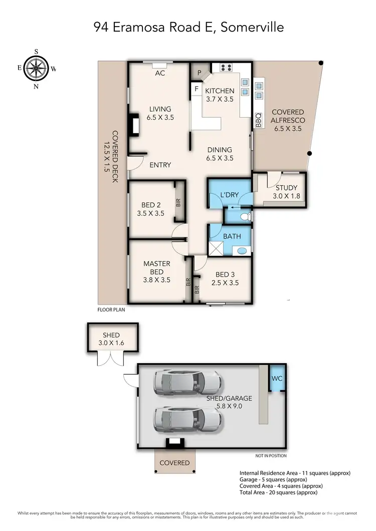 Floorplan of Homely house listing, 94 Eramosa Road East, Somerville VIC 3912