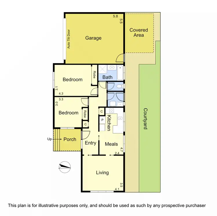 Floorplan of Homely unit listing, 1/7 McDowell Street, Greensborough VIC 3088